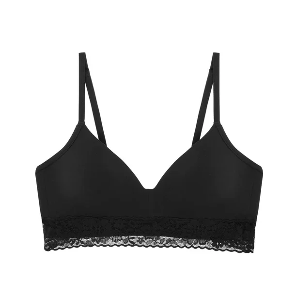 Journelle Hanky Panky Lace Molded Wireless Black Bra - Picture 10 of 10